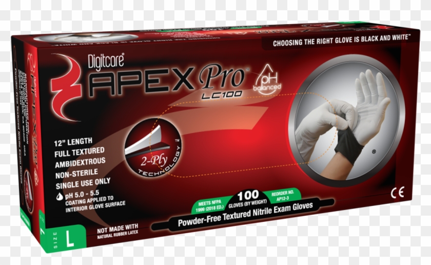 Digitcare® Apexpro™ Powder-free Nitrile Exam Gloves - Medical Glove Clipart