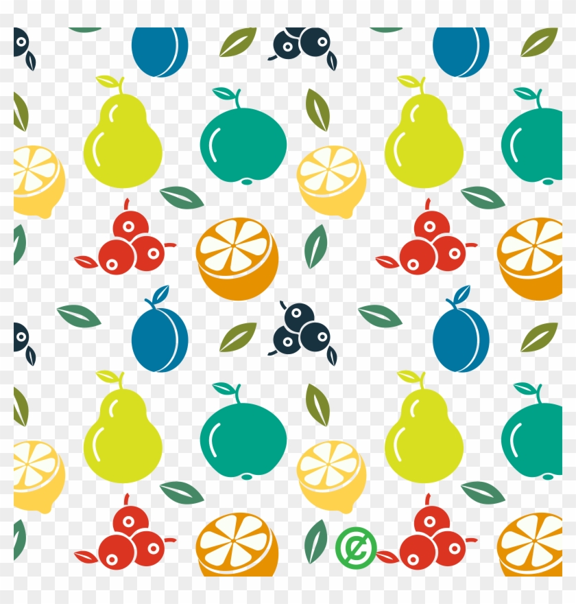 Clipart Fruit Pattern Background - Fruit Clipart Background - Png Download #5534744