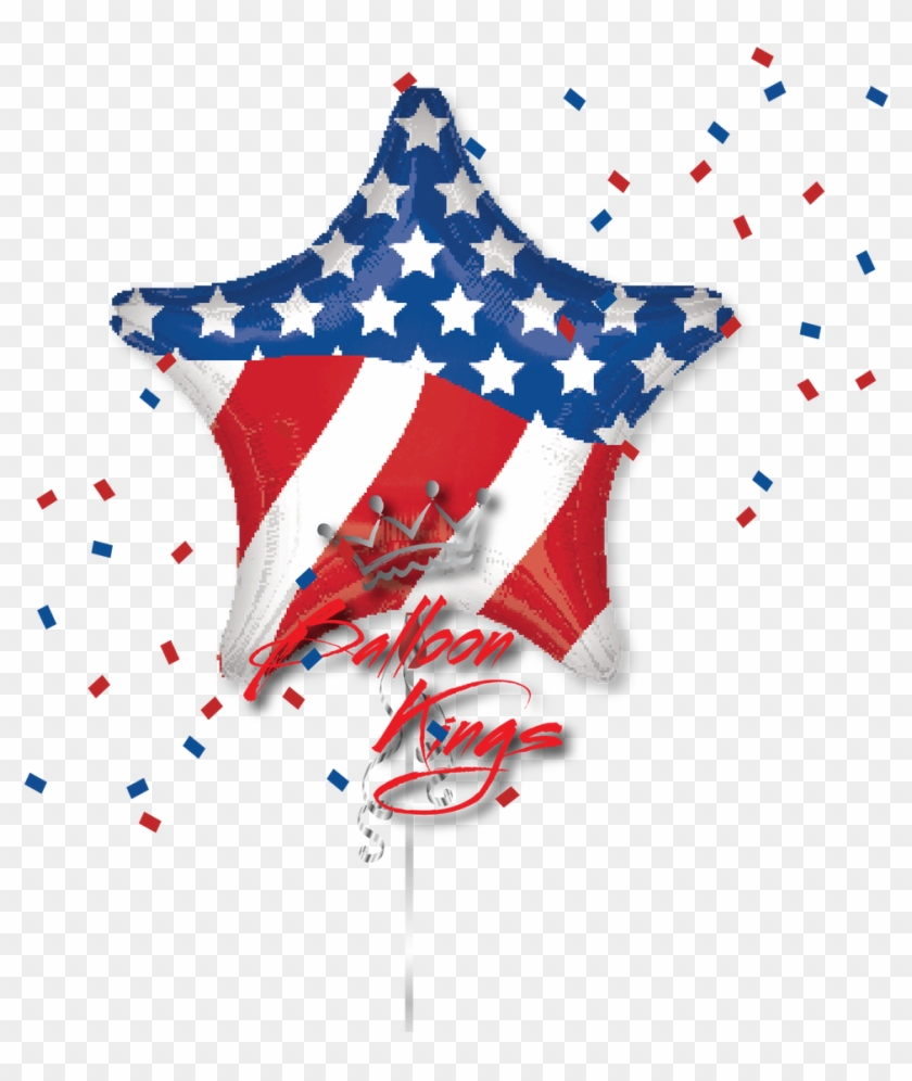 American Flag Star - Basketball Balloons Png Clipart