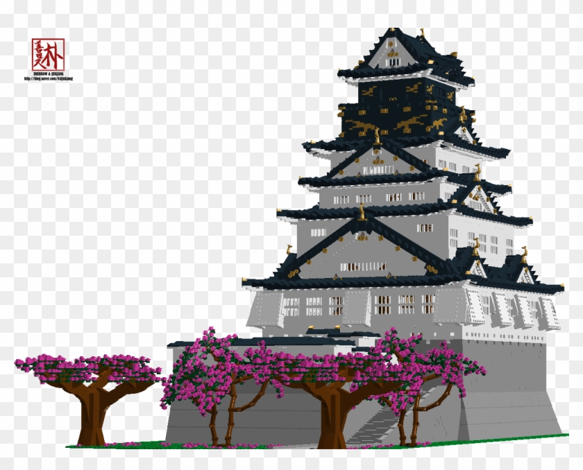 Japan Clipart Japanese Building - Donjon Of Osaka Castle - Png Download #5535969