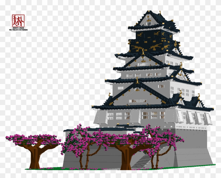 Japan Clipart Japanese Building - Donjon Of Osaka Castle - Png Download