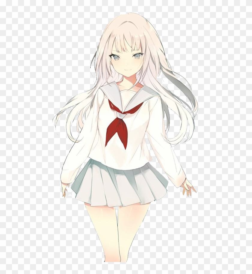 #anime #girl #animegirl #schoolgirl #freetoedit - Anime School Girl Drawing Clipart