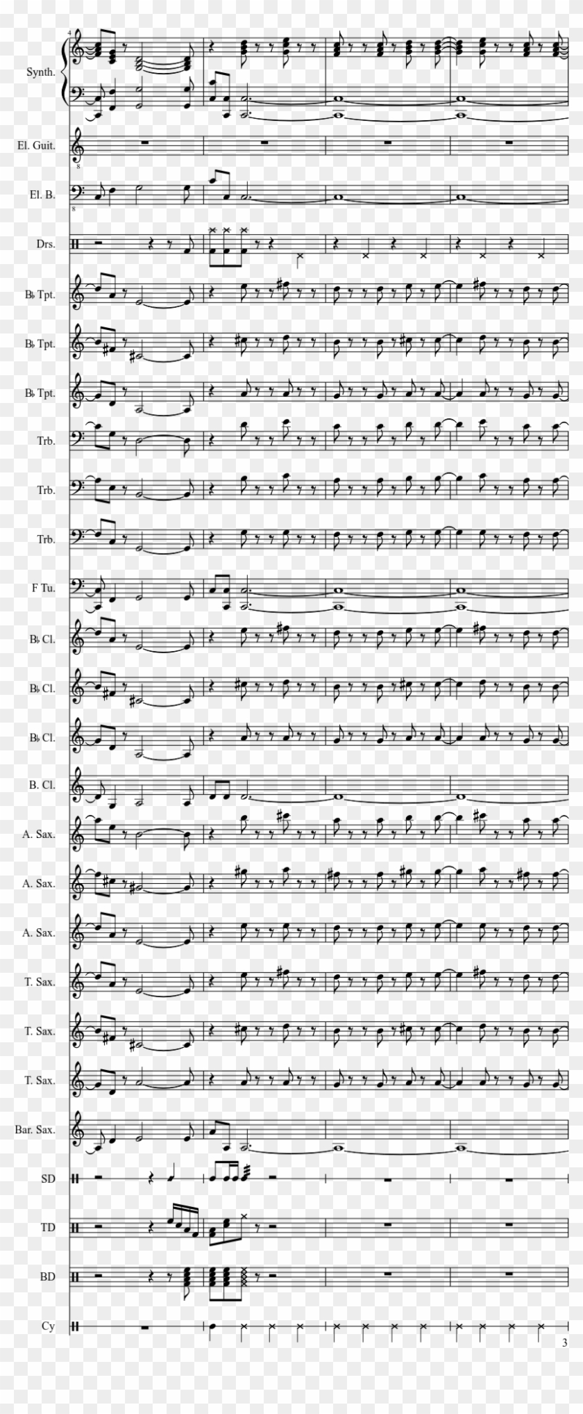 Jump Sheet Music Composed By Arranged By - Parallel Clipart