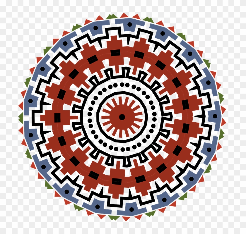 Mandala Vector Png - Dot Circle Frame Svg Clipart