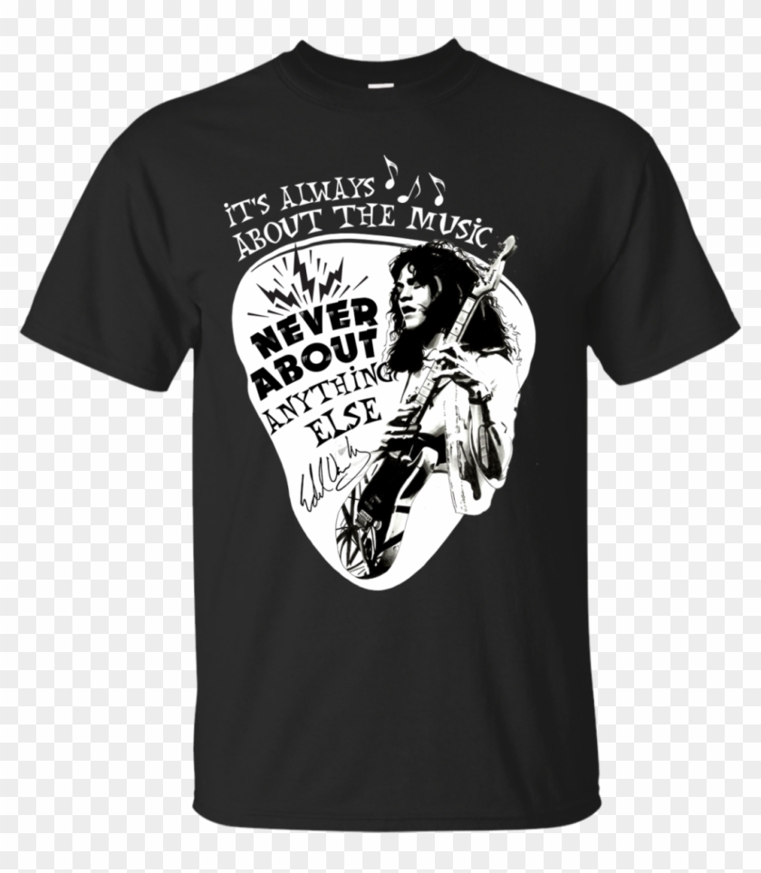 Eddie Van Halen All About Music Rock T Shirts Hoodies - Black T Shirt Emoji Clipart #5536379