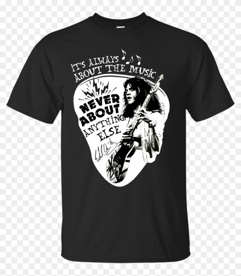 Eddie Van Halen All About Music Rock T Shirts Hoodies - Black T Shirt Emoji Clipart