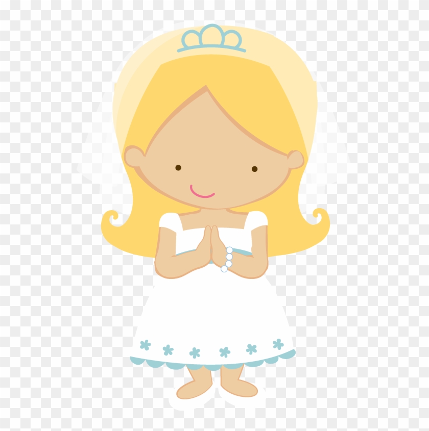 Svg Freeuse Stock Communion Clipart Images - Blonde Girl Holy Communion Clipart - Png Download