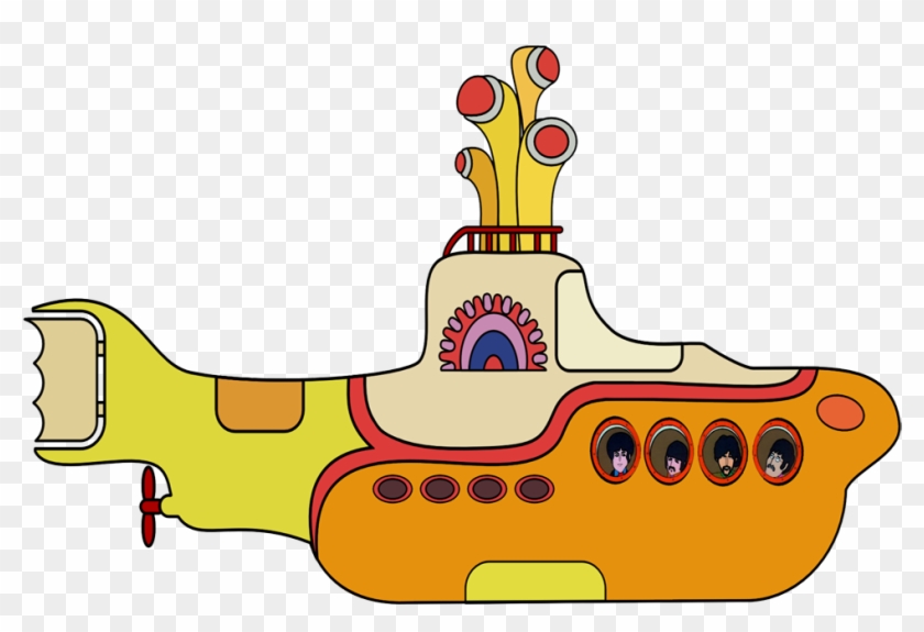 Beatles-in A Yellow Submarine - Beatles Yellow Submarine Png Clipart