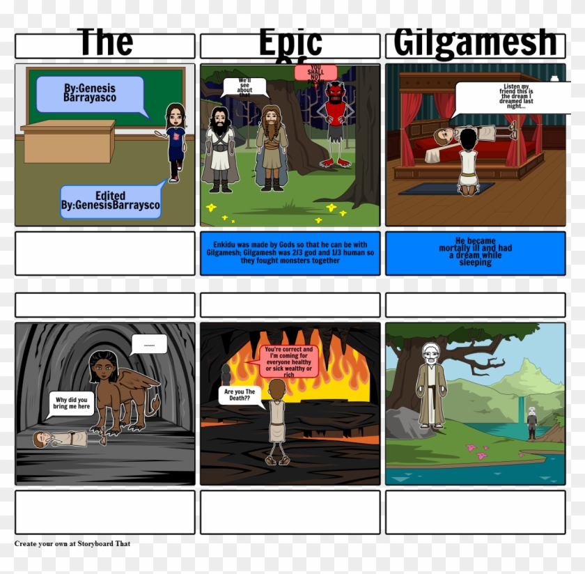 The Epic Of Gilgamesh - Cartoon Clipart #5537191