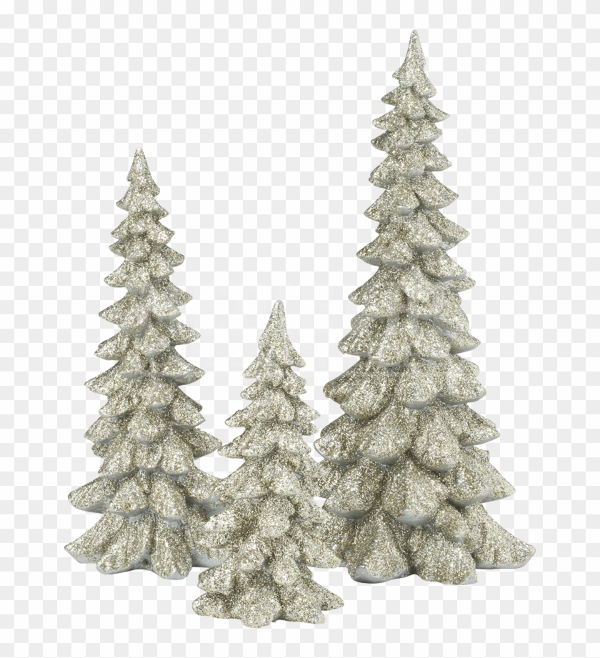 Silver Holiday Trees - Christmas Tree Clipart