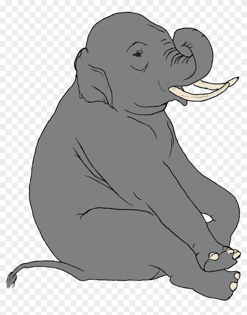 This Free Icons Png Design Of Sitting Elephant - Elephant Clip Art Transparent Png