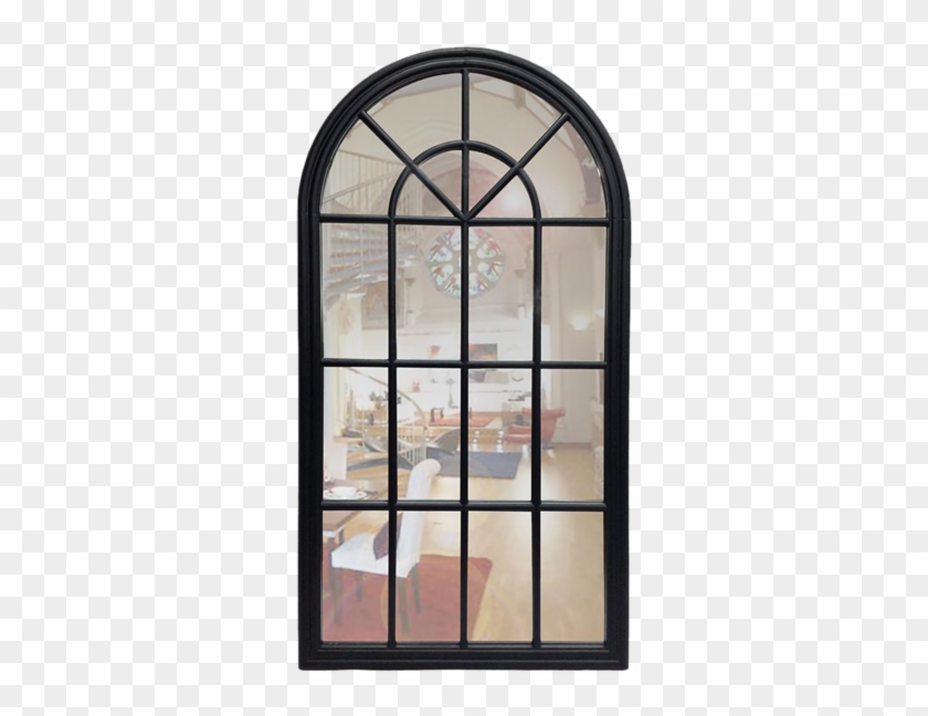 Arched Wall Mirror Black Clipart #5537842