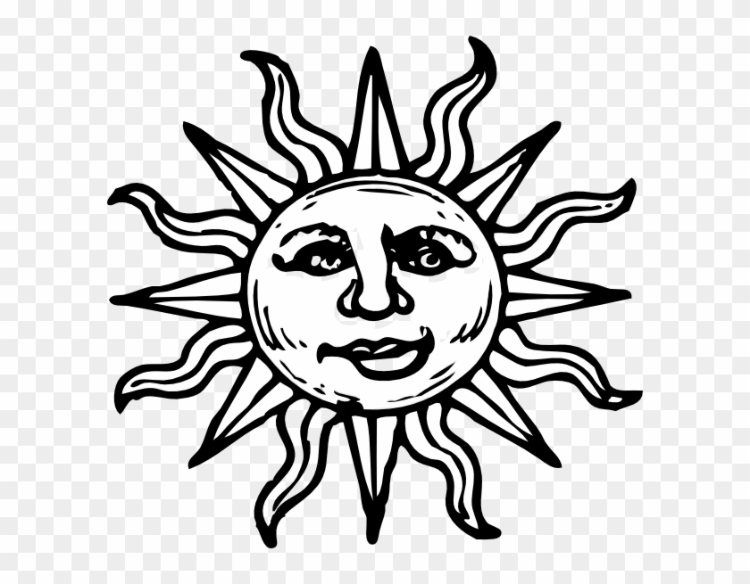 Drawing Sun Black And White Clipart