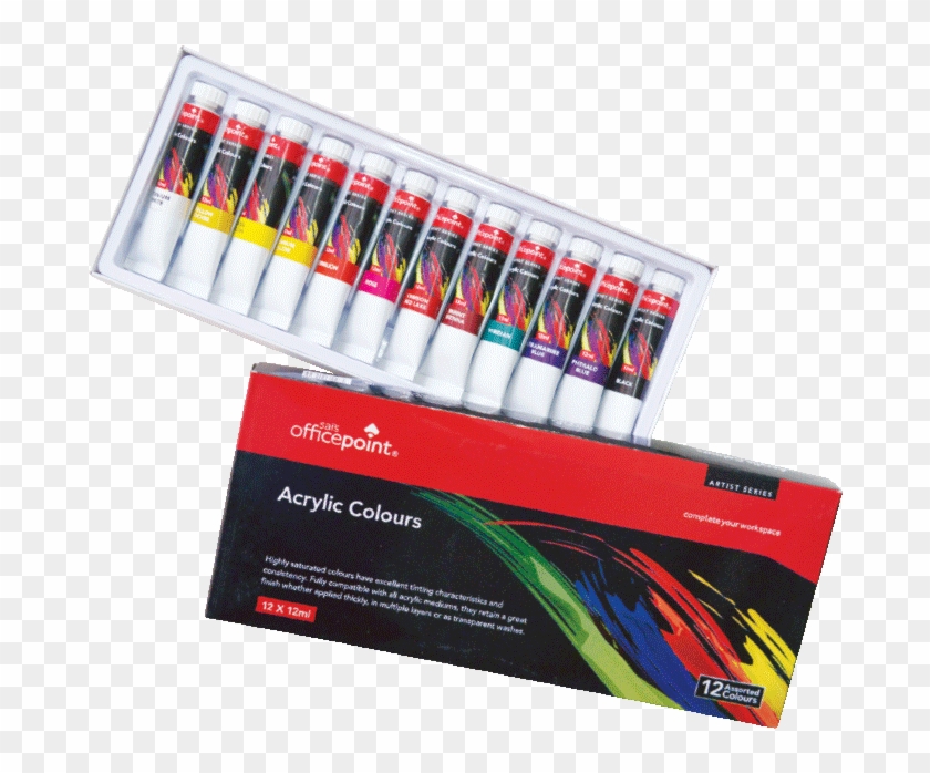 Acrylic Paint Set - Graphic Design Clipart #5538405