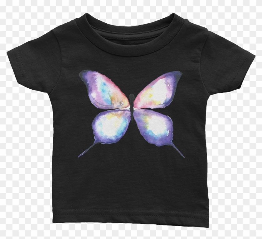 Lilac Watercolor Butterfly Infant Tee - Butterfly Clipart #5538436