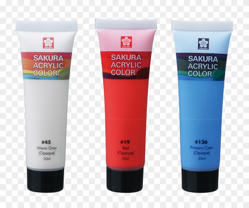 Acrylic Color In 20ml Tube - Sakura Acrylic Color White Clipart #5538604