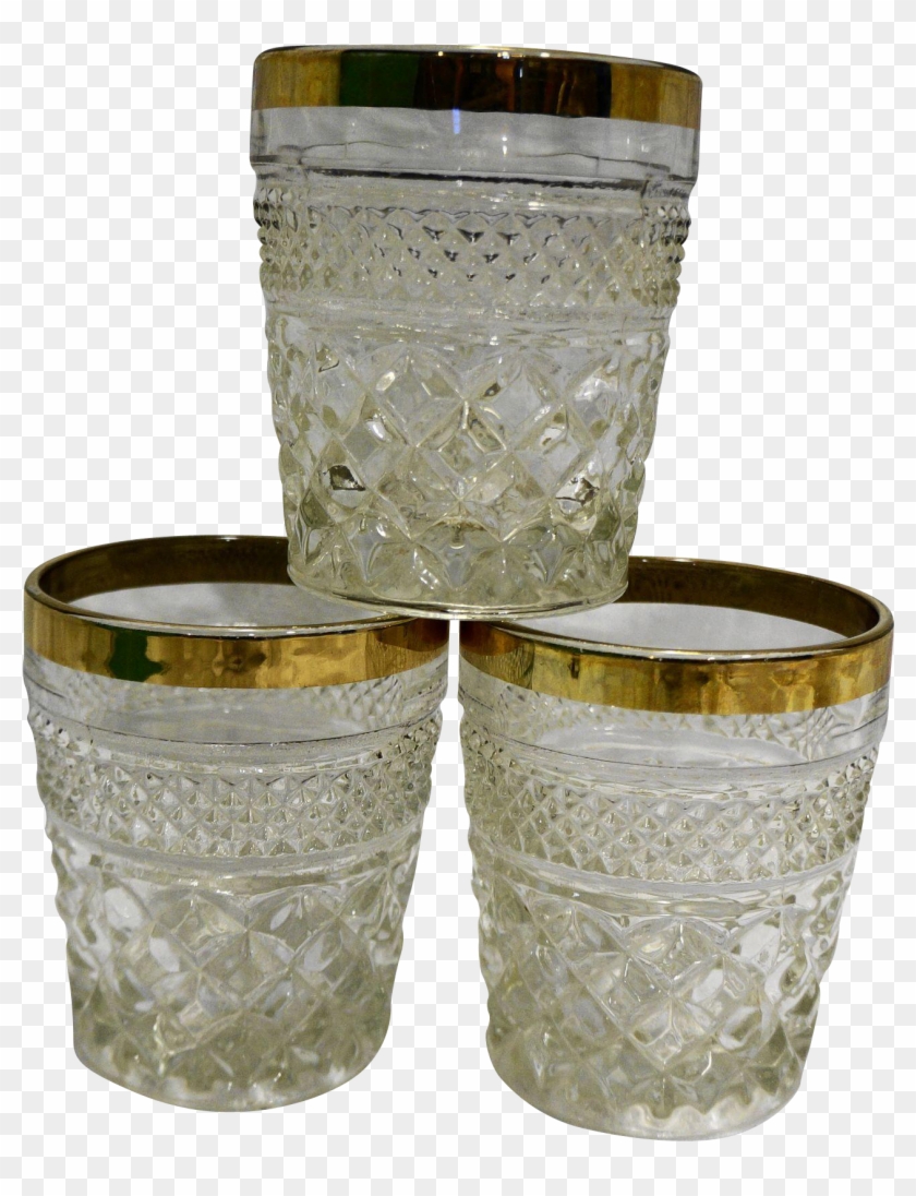 Royalty Free Library Hocking Wexford Gold Rim Old Fashioned - Flowerpot Clipart