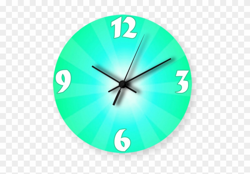 Green Gradient Color Printed Wall Clock - Wall Clock Clipart