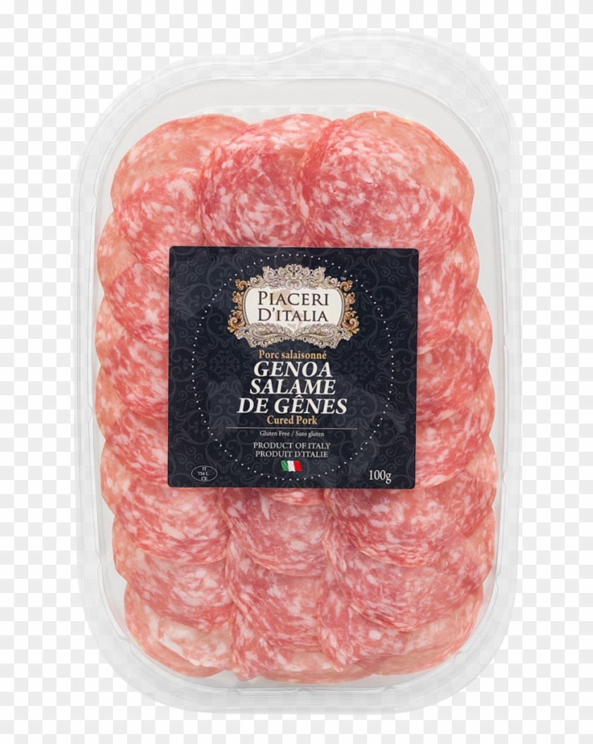 Packaging For Piaceri D'italia Sliced Genoa Salame - Mettwurst Clipart #5540230