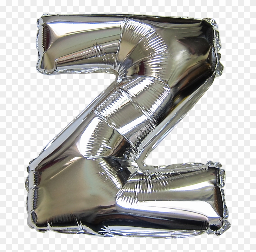 16“ Silver Letter Helium Foil Balloon Z - Rain Boot Clipart #5540258