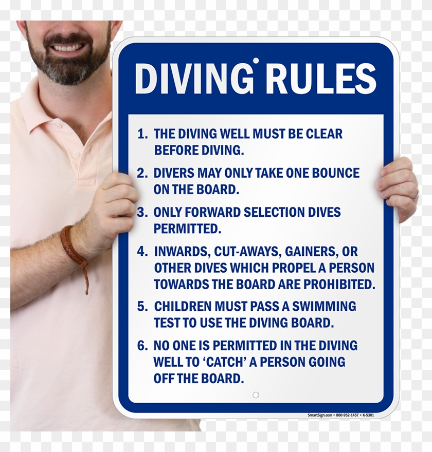 Diving Rules Signs - Diving Board Safety Clipart #5540381