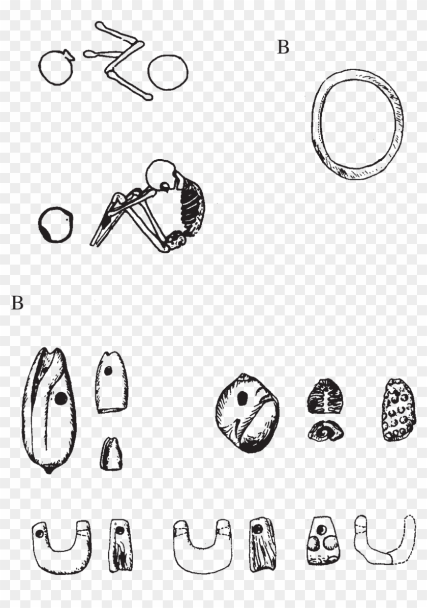 Entierros De La Fase Chila De Apatzingán, Michoacán - Line Art Clipart