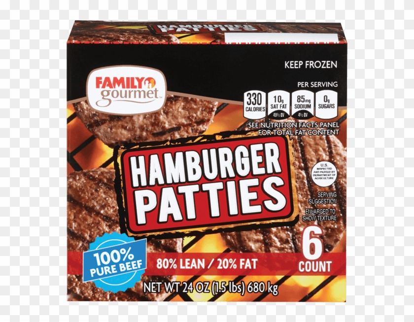 Family Gourmet Ground Beef Patties - Family Gourmet Hamburger Patties Clipart
