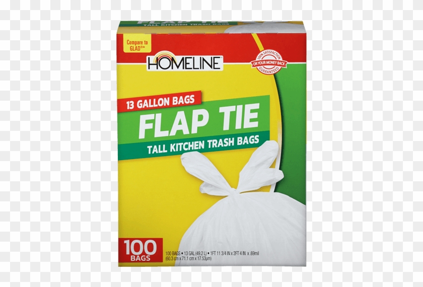 Homeline Flap Tie Trash 13gal 100ct - Paper Clipart #5540521