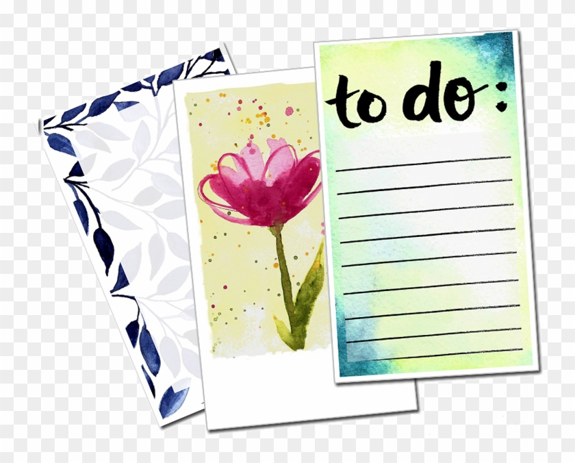 3 Super Cute Note Cards , Png Download - Tulip Clipart #5540953