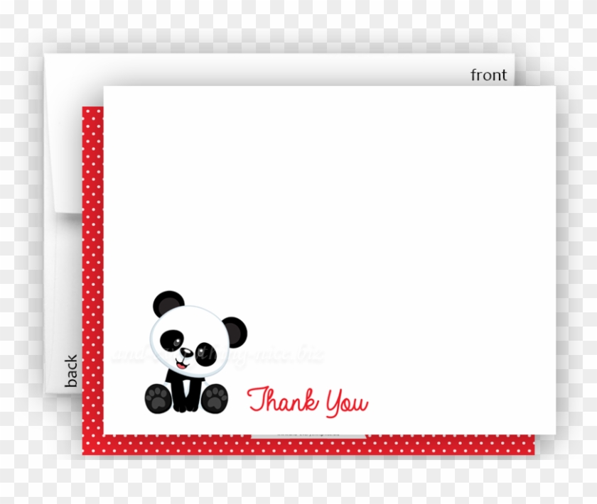Panda Bear H Thank You Cards Note Card Stationery • - Teddy Bear Thank You Blank Cards Clipart