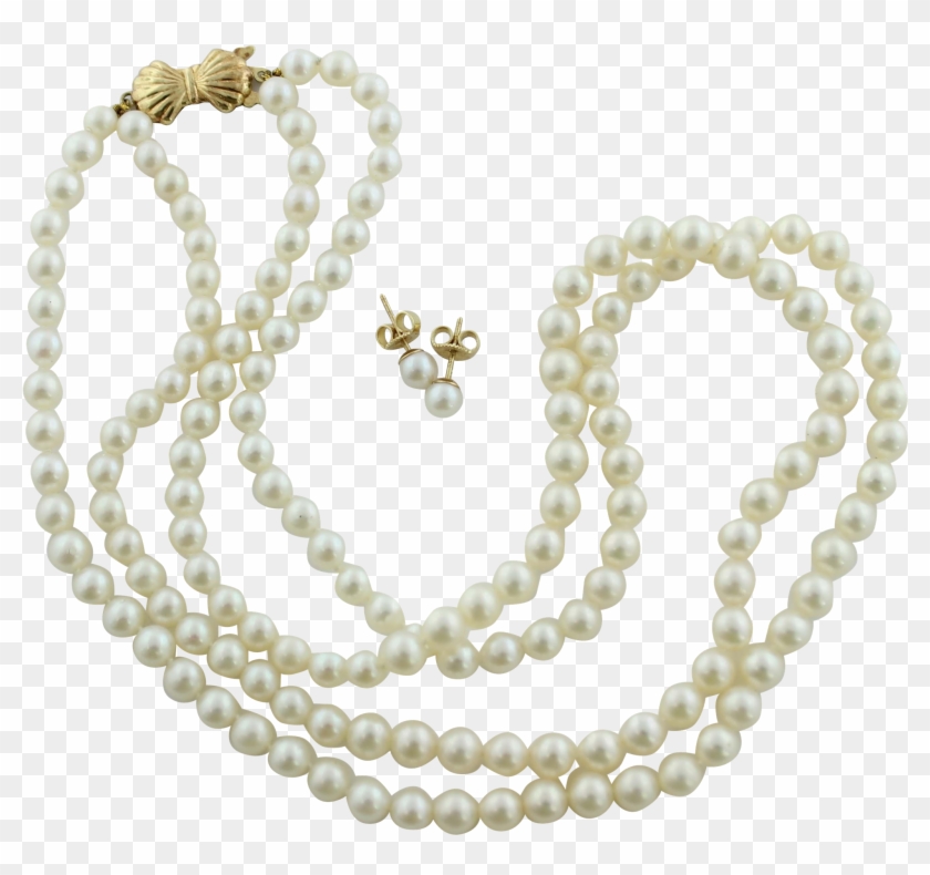 Mikimoto & Blue Lagoon Double Strand 17" Pearl Necklace - Pearl Clipart #5541570