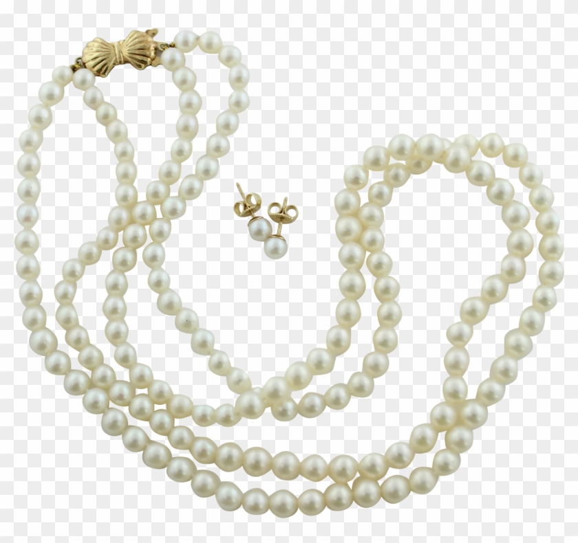Mikimoto & Blue Lagoon Double Strand 17" Pearl Necklace - Pearl Clipart