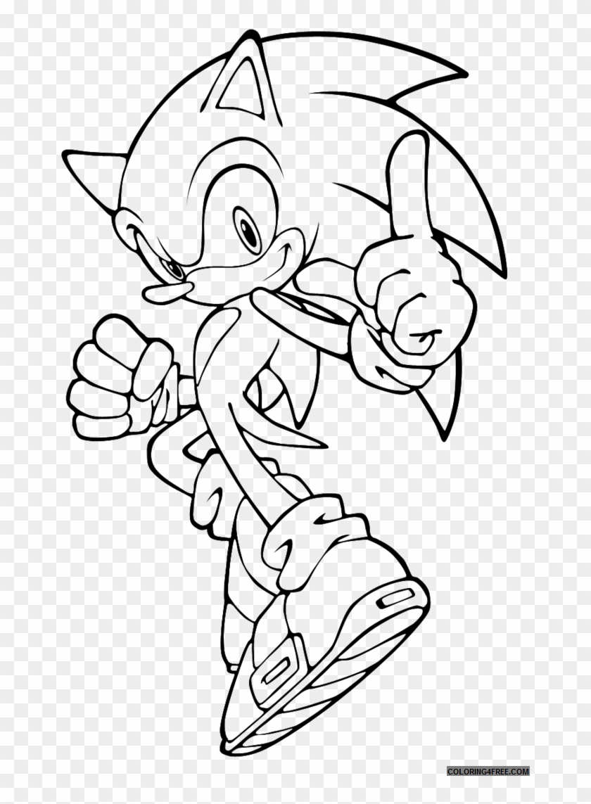 Coloring4free Sonic Coloring Pages Printable Coloring4free - Sonic The Hedgehog Shadow Coloring Pages Clipart #5541685