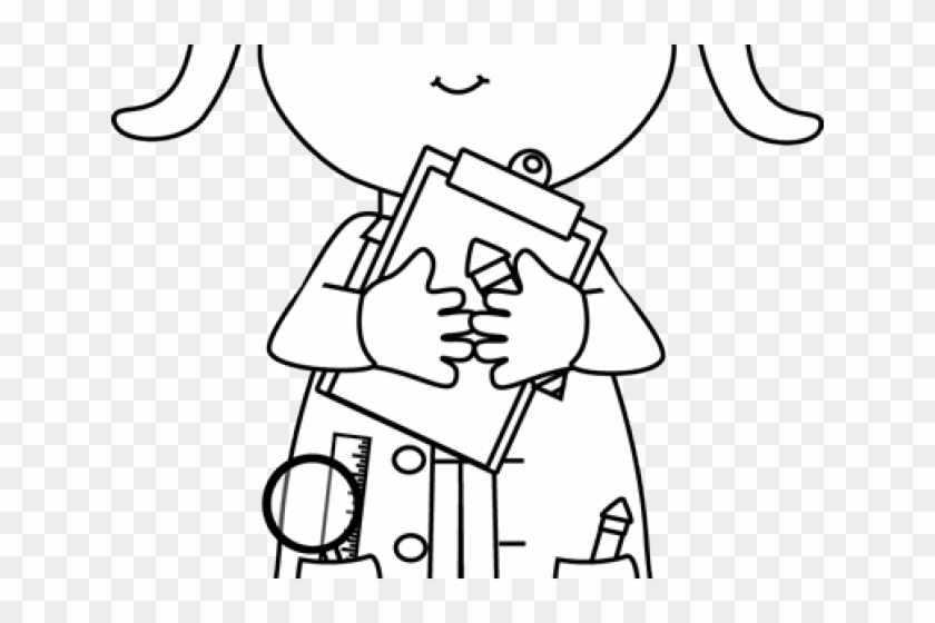 Scientist Clipart Elementary Science - Doctor Clipart Black And White - Png Download