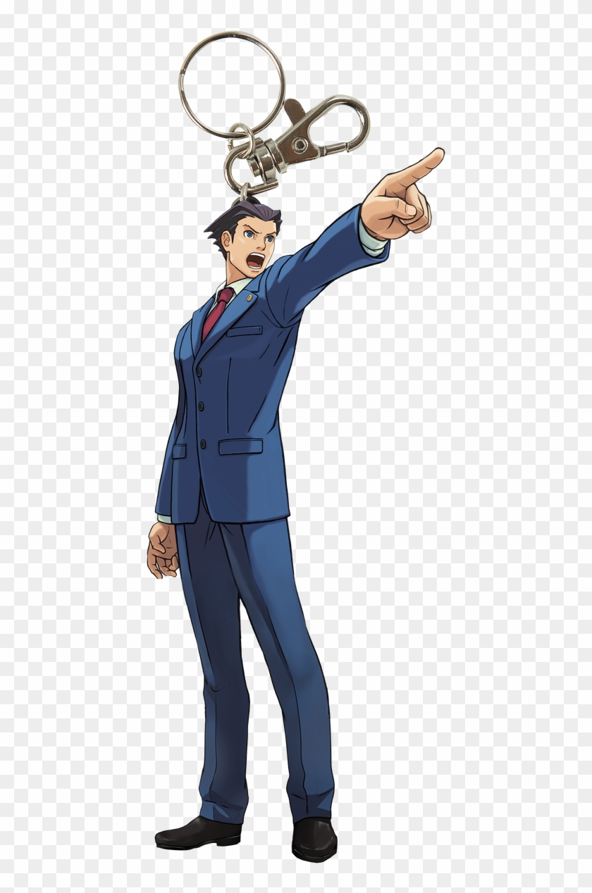 Ace Attorney Keychain Key01 - Phoenix Wright Objection Clipart #5542308