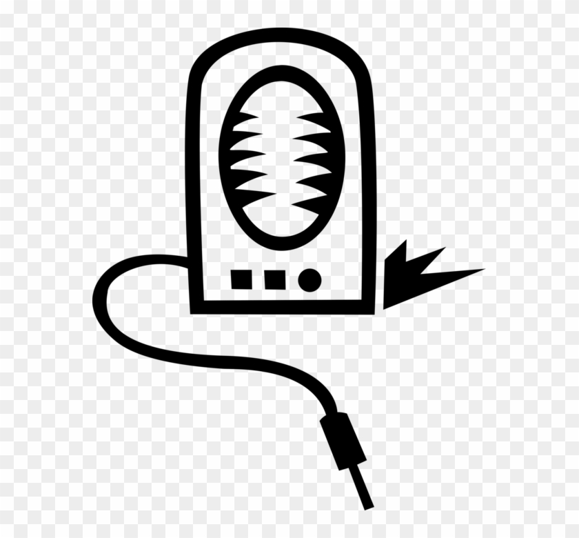 Vector Illustration Of Computer Audio Entertainment Clipart