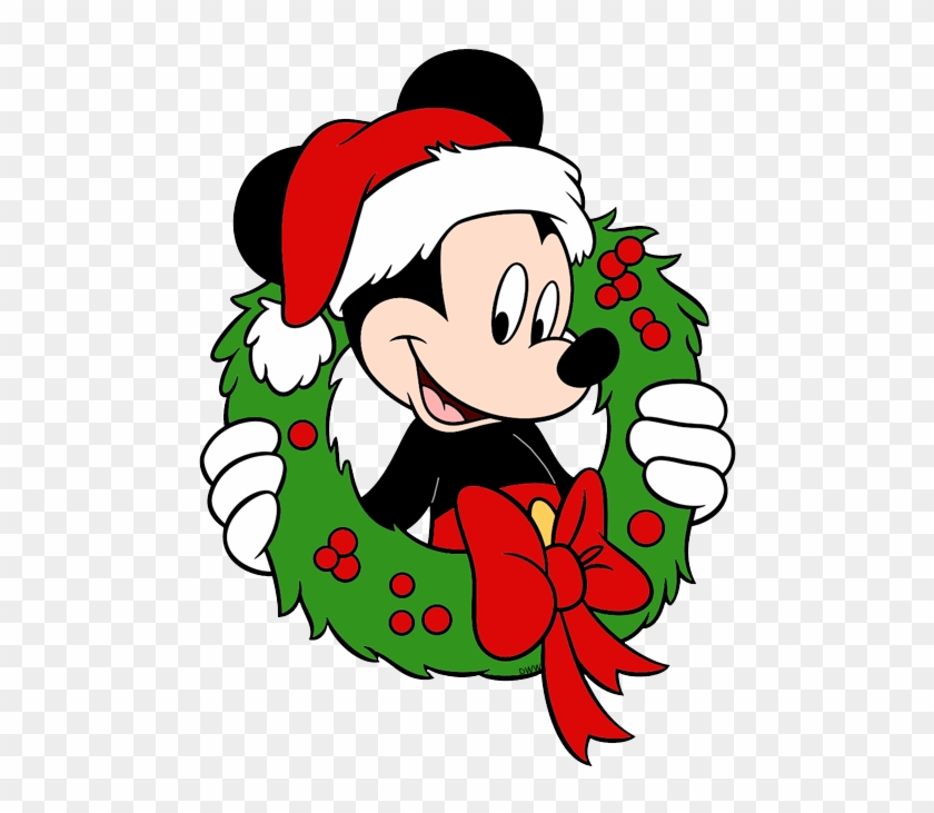 Mickey And Minnie Mouse Christmas Clipart Black And - Mickey Mouse Christmas Clipart - Png Download