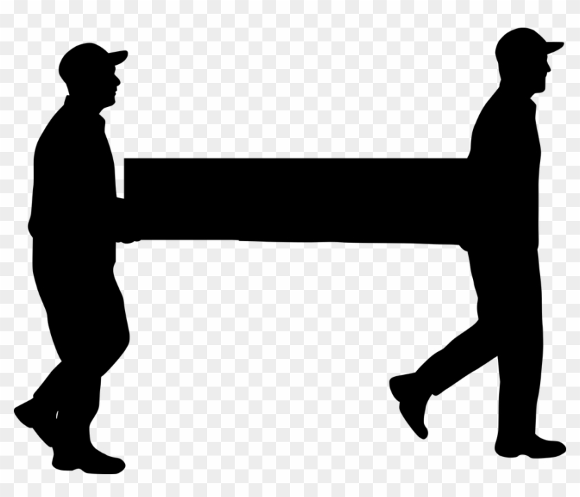Carrying Worker Silhouette Box Container - Carrying Silhouette Png Clipart #5542931