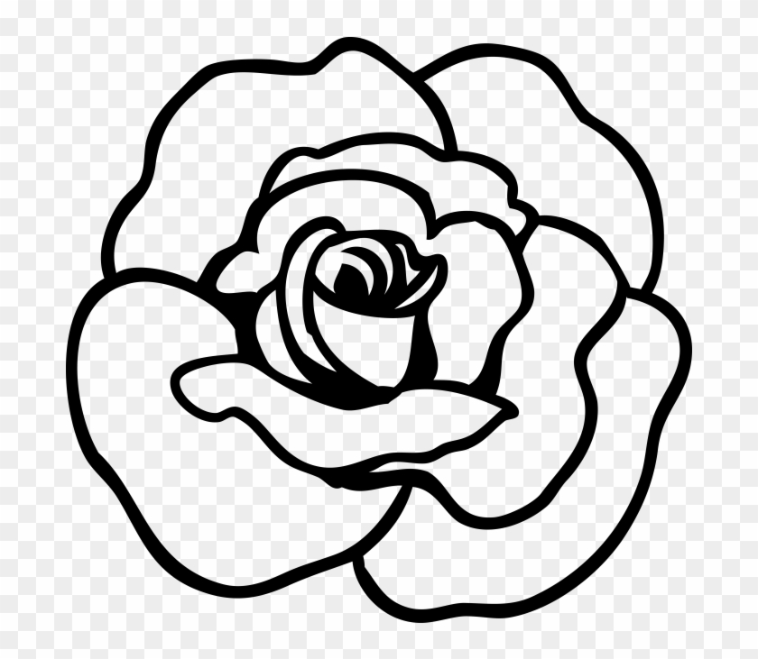 Flowers Silhouette - 花 黑白 Clipart #5543163