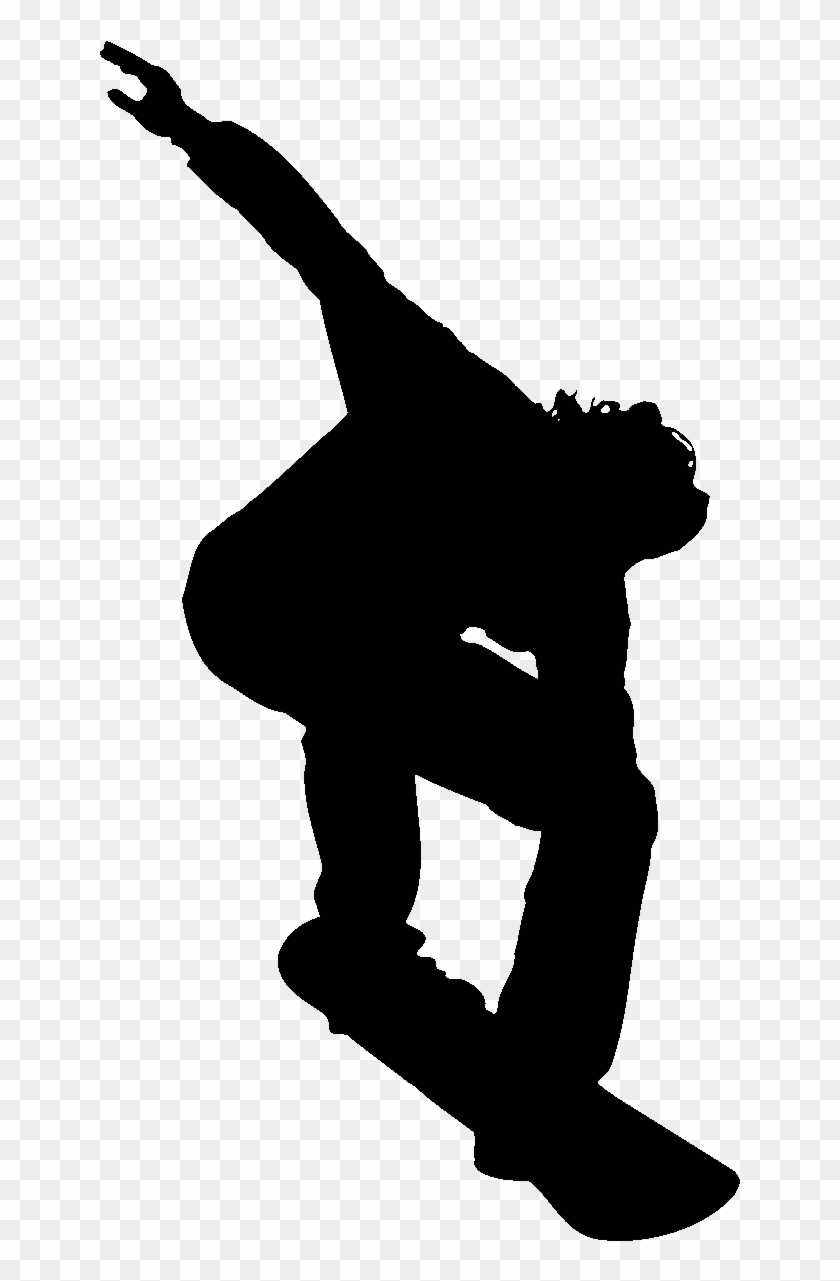 Sticker Silhouette Joueur De Skateboard 1 Ambiance - Silhouette Clipart