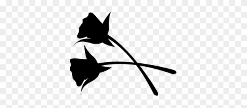Flowers Silhouette - Beauty And The Beast Rose Silhouette Transparent Clipart