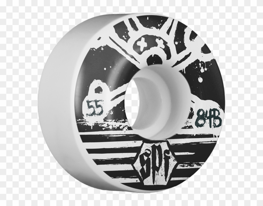 Bones Spf Blackout 55mm White Skateboard Parts, Skateboard - Skateboard Clipart #5543584