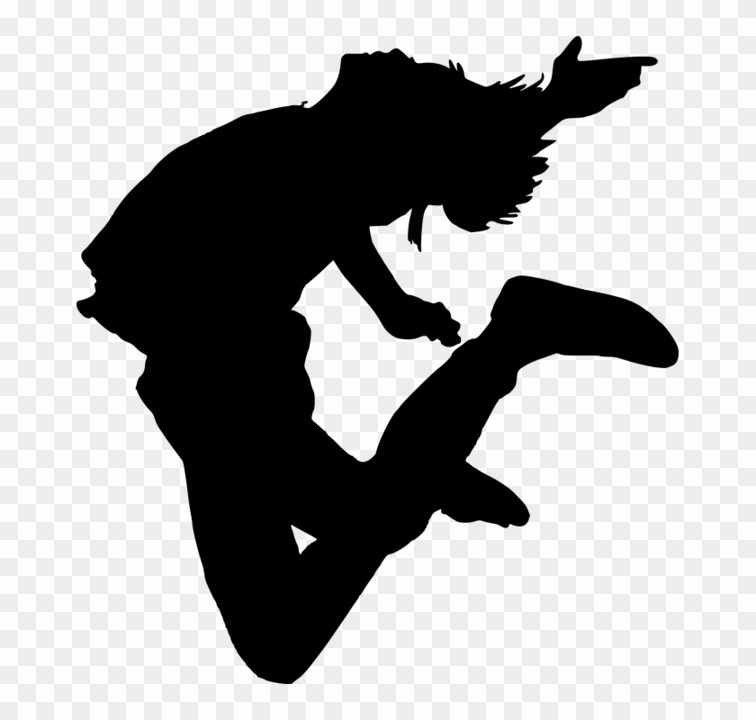 Boy Jump Young Silhouette Show - Silhouette Jump Png Clipart #5543649