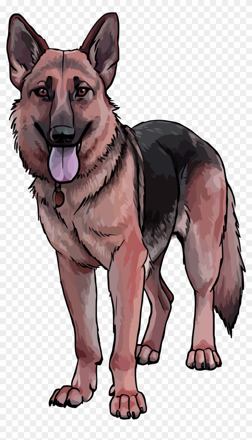 German King Kunming Wolfdog Dog Transprent Png - German Shepherd Vector Png Clipart #5543880