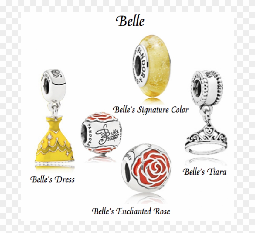 Charm Pandora Disney Belle - Pandora Disney Belle Charm Clipart #5543964