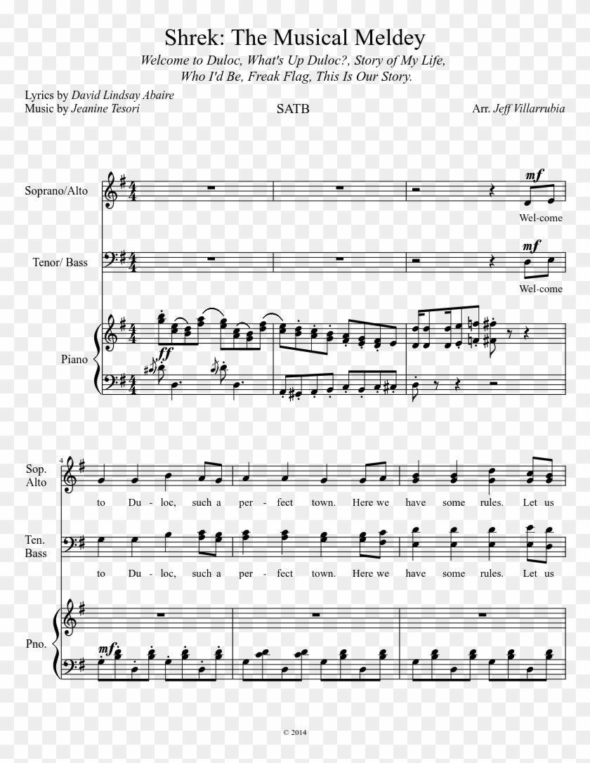 Shrek The Musical Medley - Music Medley Clipart