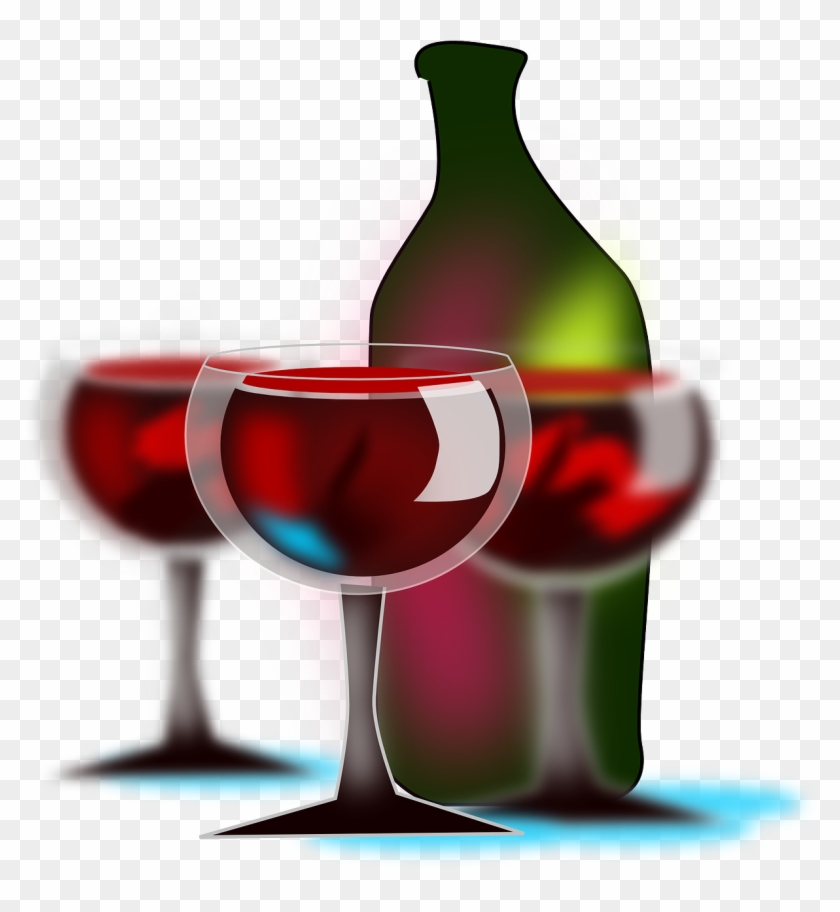Wine Wine,free Vector - Copa Y Botella De Vino Png Clipart