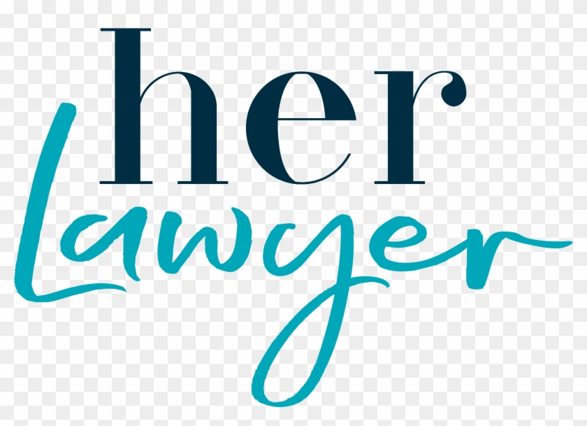 Her Lawyer Stacked Cursive Logo Transparent Background - Calligraphy Clipart #5546606