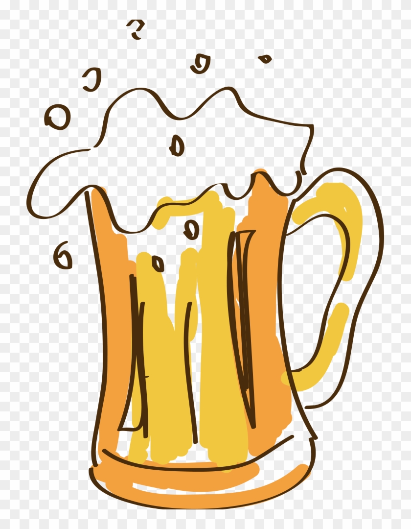 Beer Hand Painted - Beer Mug Cartoon Png Clipart #5547486