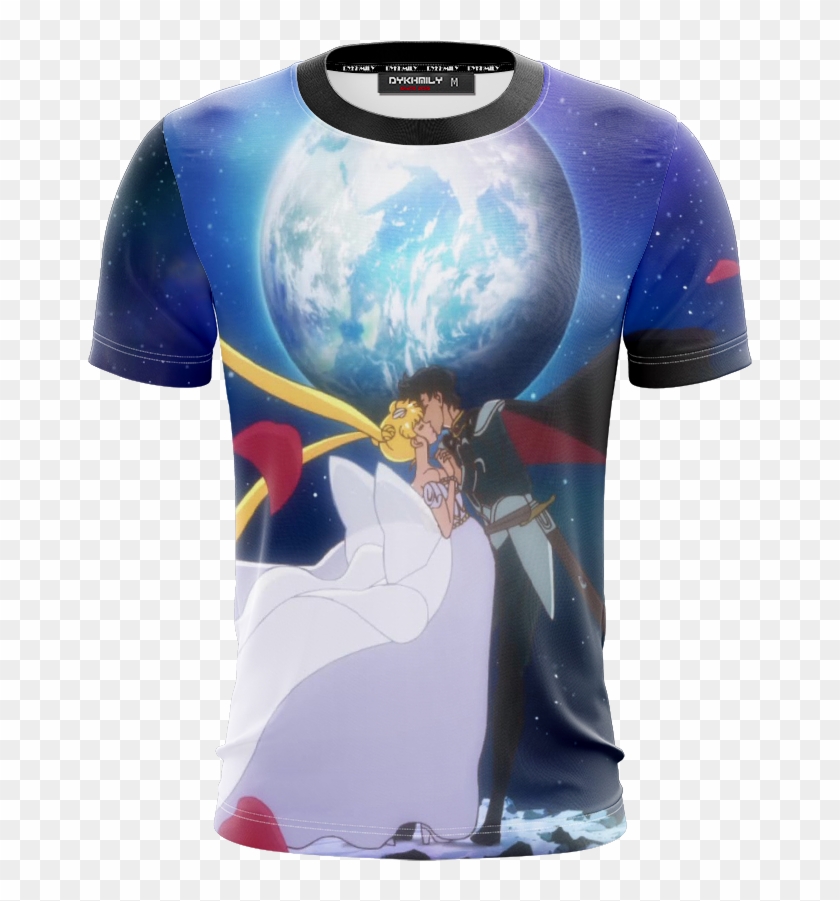 Sailor Moon And Tuxedo Mask 3d T Shirt Fullprinted - Kith Cobras Jersey Logo Clipart #5548225